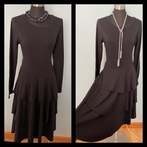 LULAROE GEORGIA MIDI DRESS; SIZE: LARGE- EUC